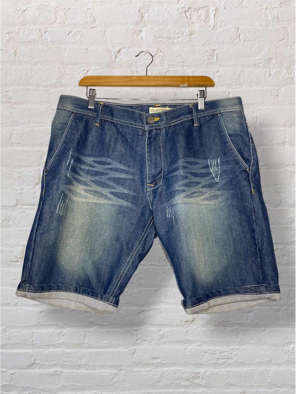 Clayton Archive Jorts Men Denim Shorts Streetwear US 38